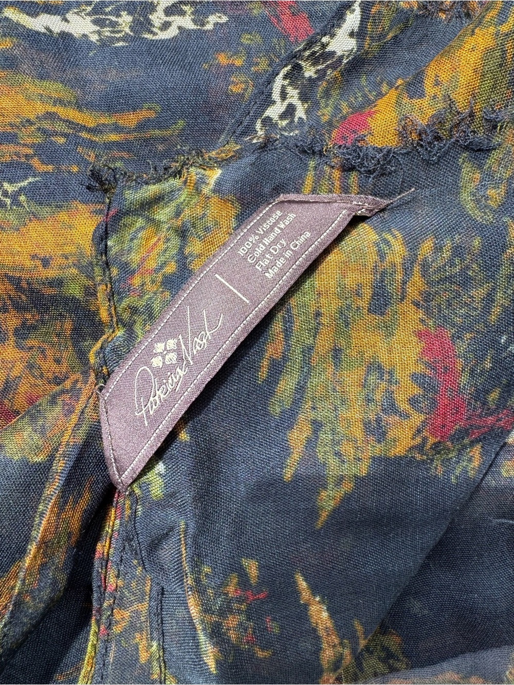 Patricia Nash Black Scarf with Mustard, Olive & Red horse Print - Picture 2 of 3